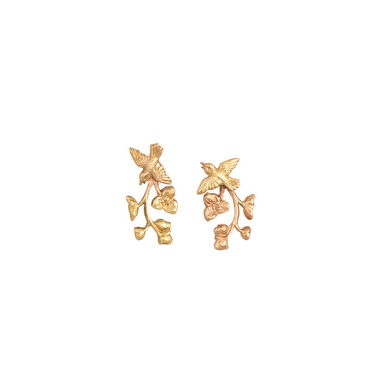 WE DREAM IN COLOUR -  Brass Lark Earrings