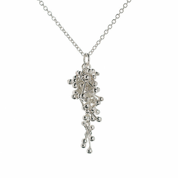 YEN - Silver Adorn Pendant Drop Necklace