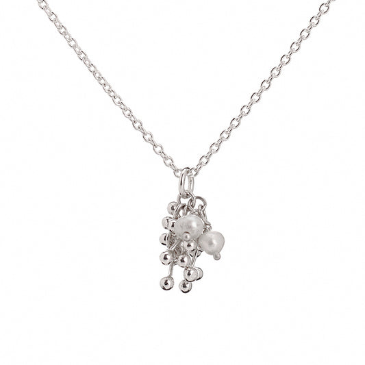 YEN - Joy Silver & Pearl Cluster Necklace