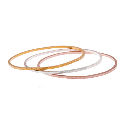 LUCY THOMPSON JEWELLERY- Bangle - 2mm textured SIL 70mm dia