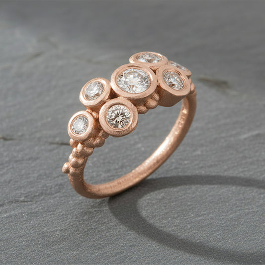 ANNE MORGAN - Connie Ring with Champagne Diamonds