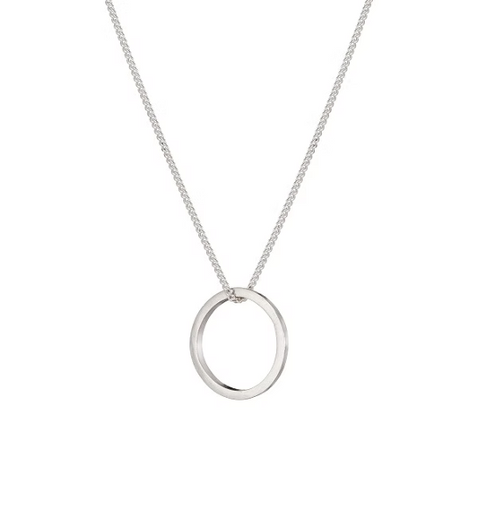 ELIN HORGAN - Small Circle Necklace, Silver