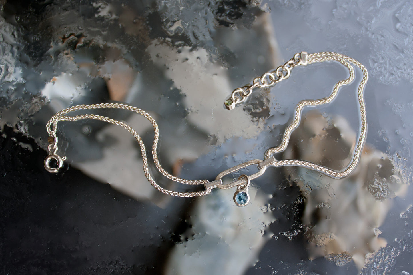 SCOTT MILLAR - Dawn Bracelet with Aquamarine & Peridot in Silver