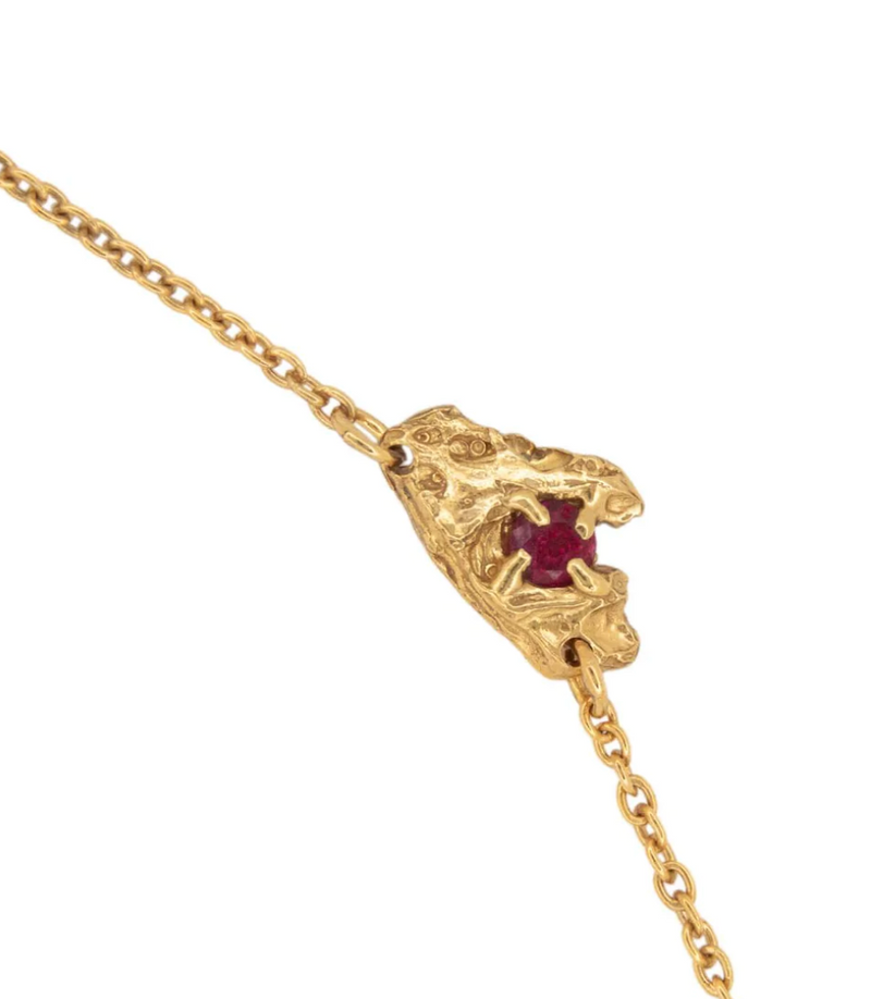 LOVENESS LEE - Ziyo Ruby Necklace - 18ct gold plated, recycled sterling silver