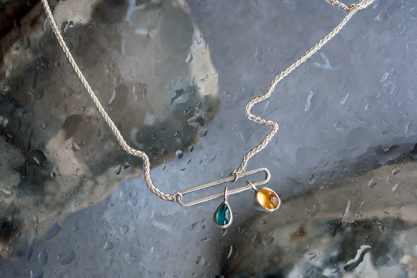 SCOTT MILLAR - Dawn Pendulum Necklace with Tourmaline in Silver