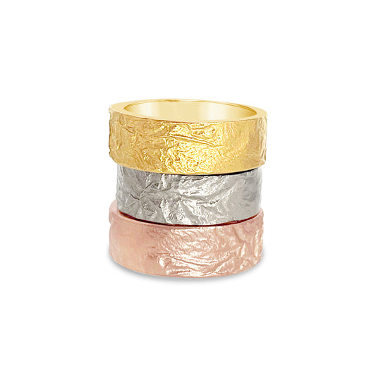 ANNE MORGAN Rebecca 9ct Rose Gold Reticulated Ring