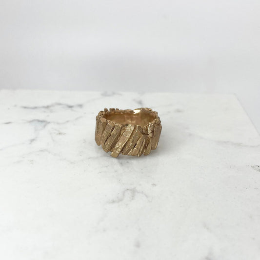 JADE MELLOR - Basalt ring bronze size K 1/2