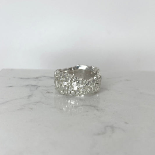 JADE MELLOR - Silver Tesserae Ring