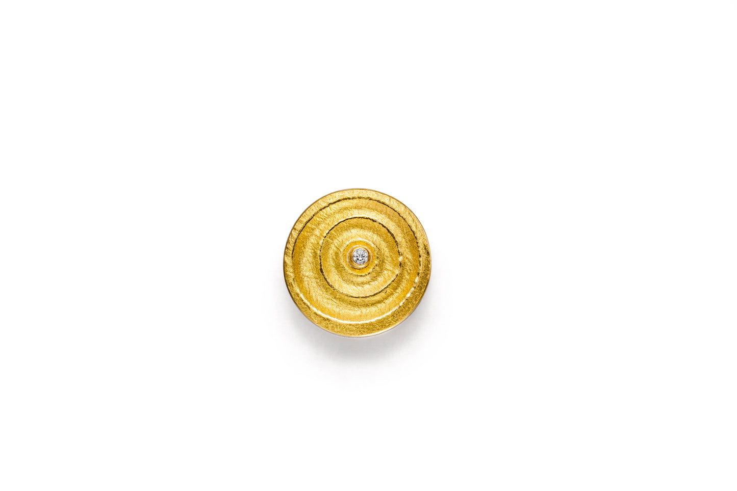 MANU - Ohring sonder studs with 22ct gold guil and 0.012ct dia