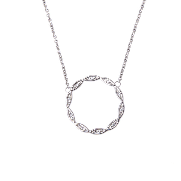 KATHARINE DANIELS Platinum and diamond necklace with 10x1mm diamonds