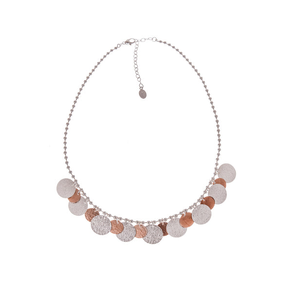 LUCY THOMPSON JEWELLERY - Necklace Roma 1/2 Silver and Rose Gold Plated