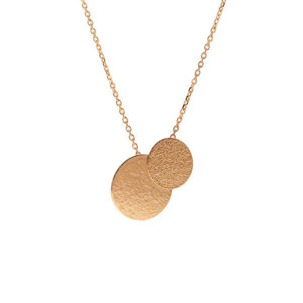 LUCY THOMPSON JEWELLERY -  Pendant Double Oval Gold Plated