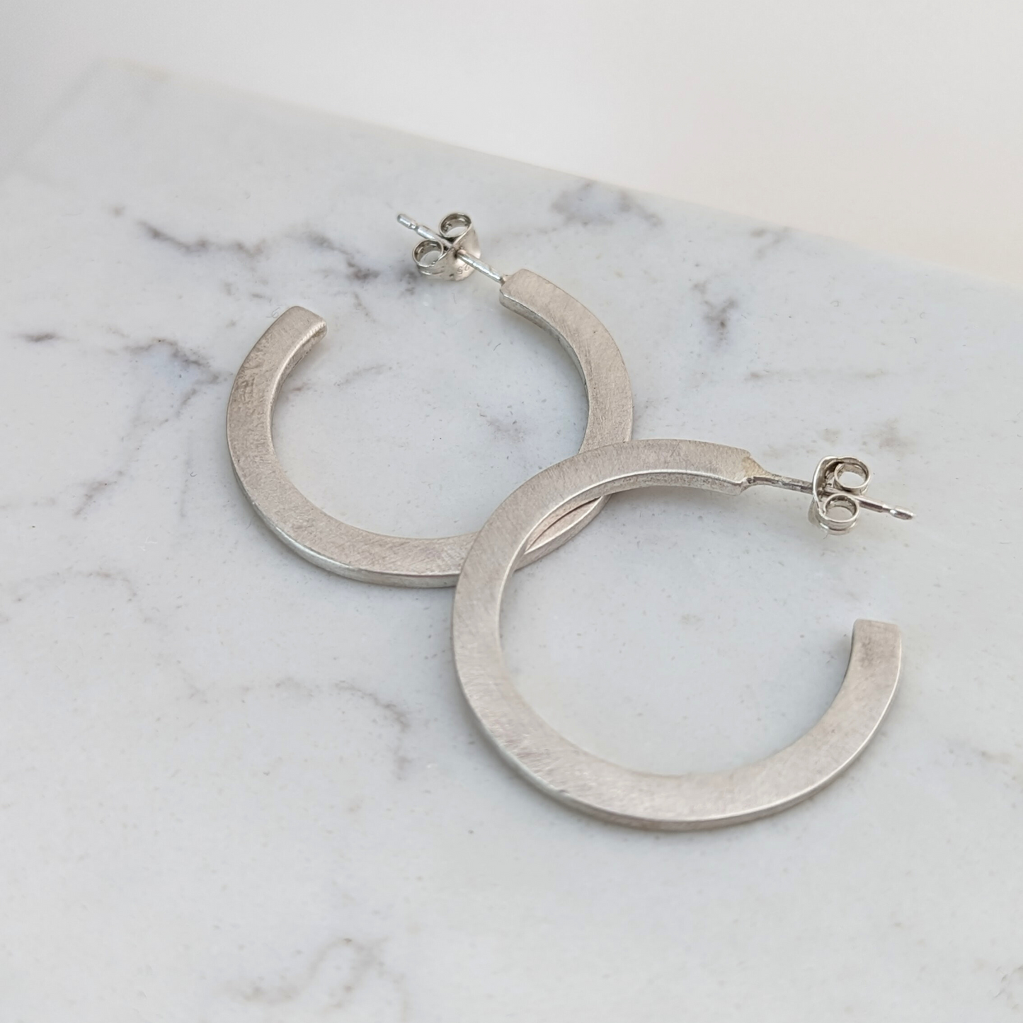 LUCY BURKE - C Hoops, Mini, Sterling Silver