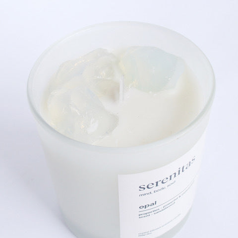 SERENITAS - Opal Crystal Infused Scented Candle