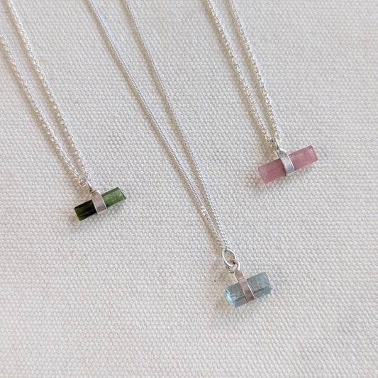 ANNE MORGAN - Tiny tourmaline charm necklace