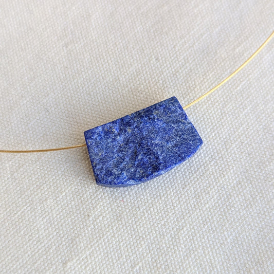 ANNE MORGAN - Lapis on gold plated steel cable