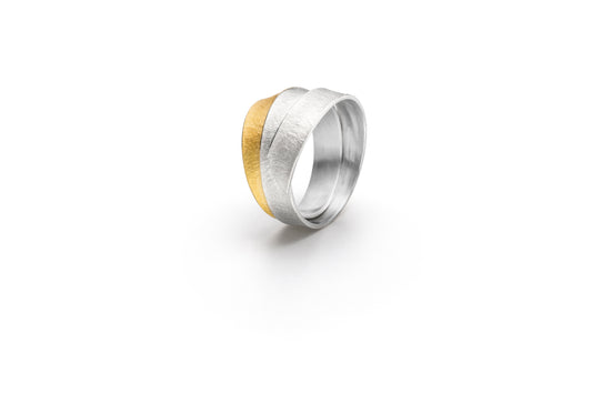 MANU - Silver and 22ct Yellow Gold Wrap Ring