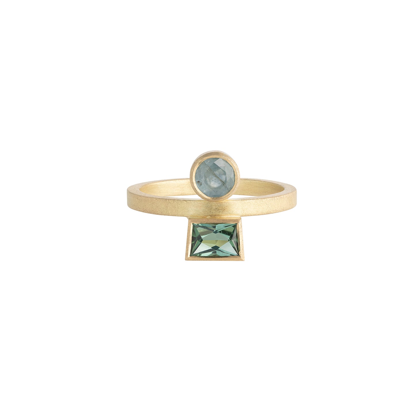 ALMA SOPHIA - Reflection Ring II with Sapphire & Tourmaline - 18ct Yellow gold