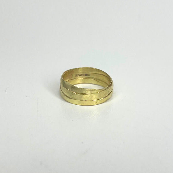 Shimara Carlow  - 18ct yellow gold wrap ring 0.8mm