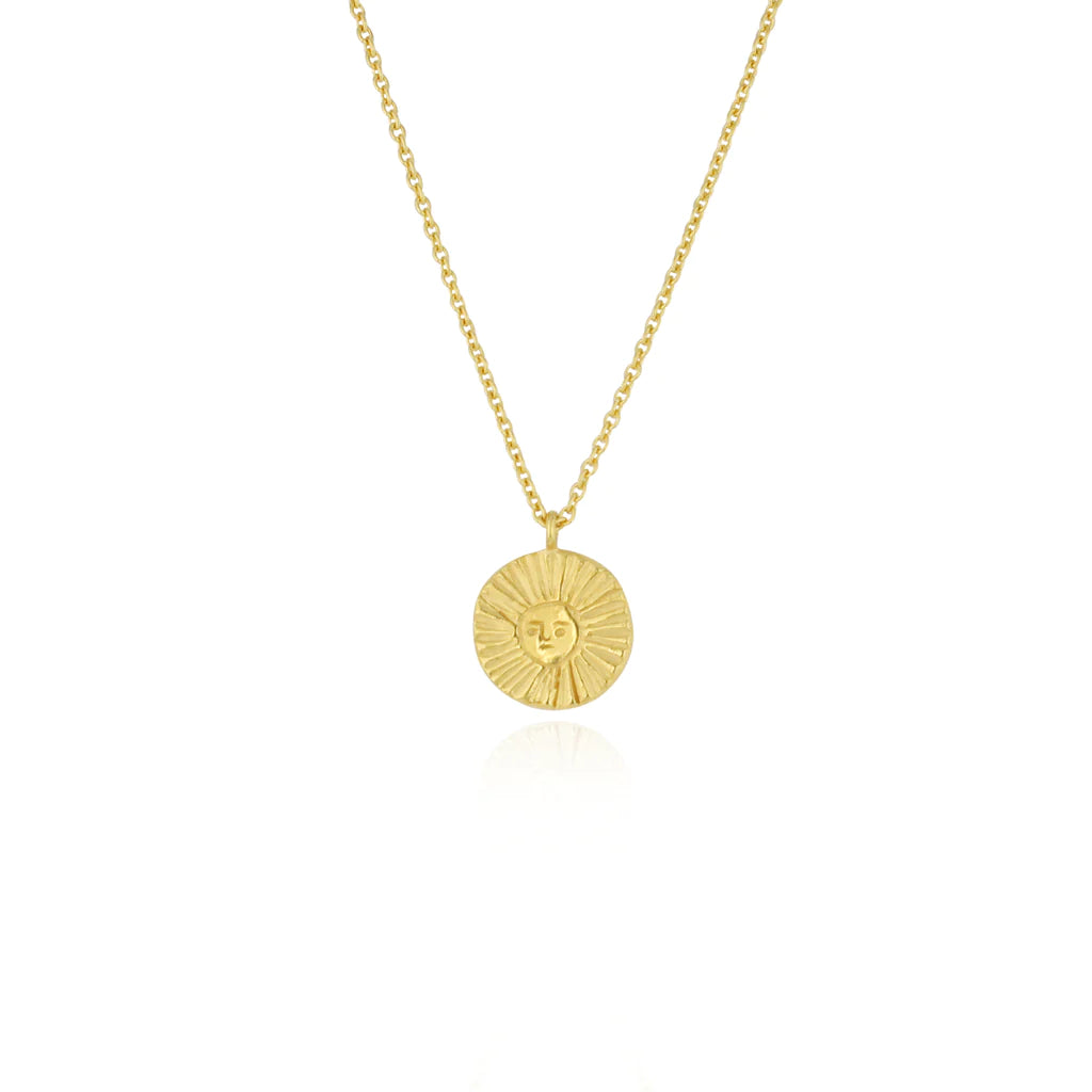 MOMOCREATURA - Sun Disc Necklace Gold Vermeil 