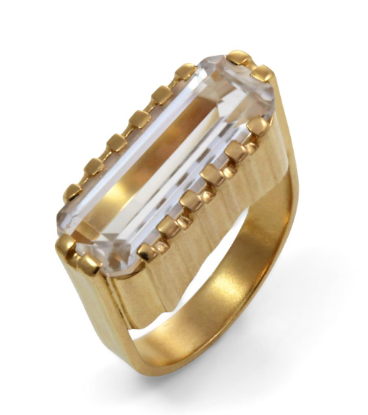 CARA TONKIN -  Metropolis Quartz Ring- Gold Vermeil