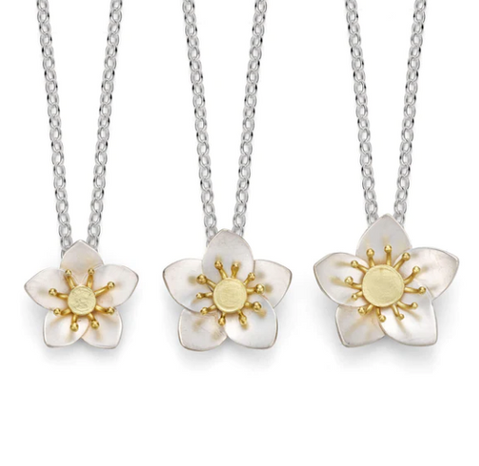 DIANA GREENWOOD - Hellebore Necklace, silver, 18ct gold