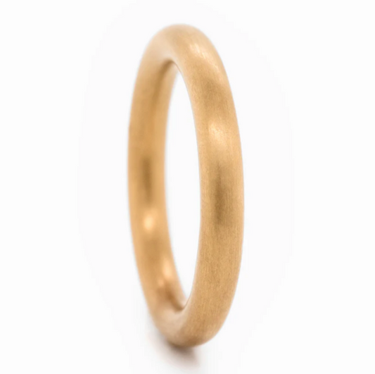 NIESSING - 3mm Round Shank Profile Ring - 18k Yellow Gold Silk Matt