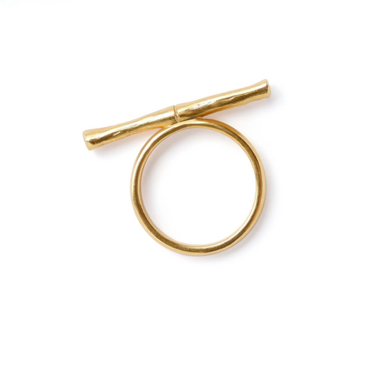 ROSITA BONITA - Bam Boo Cane ring gold vermeil