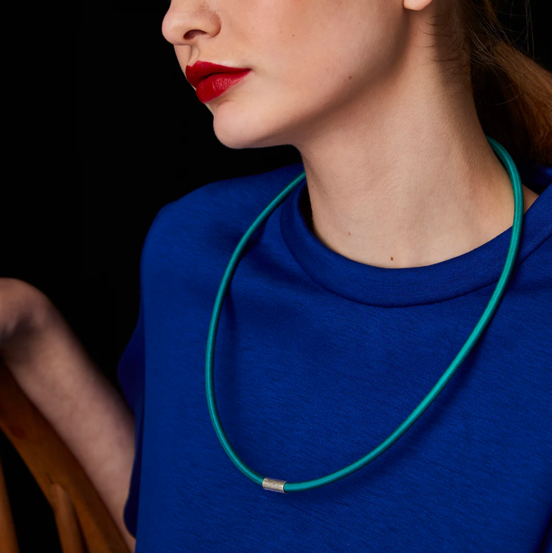 GILLY LANGTON    Loop Necklace- Scarlet Red