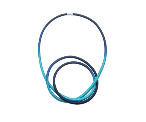 GILLY LANGTON - Loop necklace Sea/ navy Blue