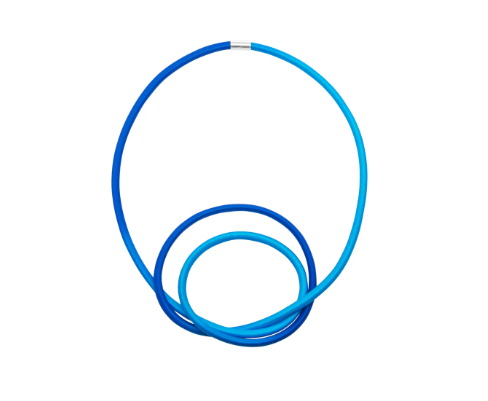 GILLY LANGTON  Loop Necklace- Aqua/Royal