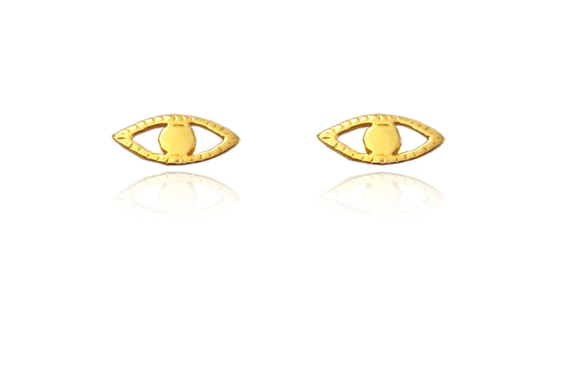 MOMOCREATURA - Eye studs in gold plae