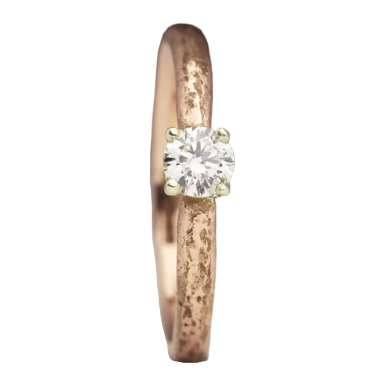 JUSTIN DUANCE - Rose gold and White Diamond Solitaire Ring