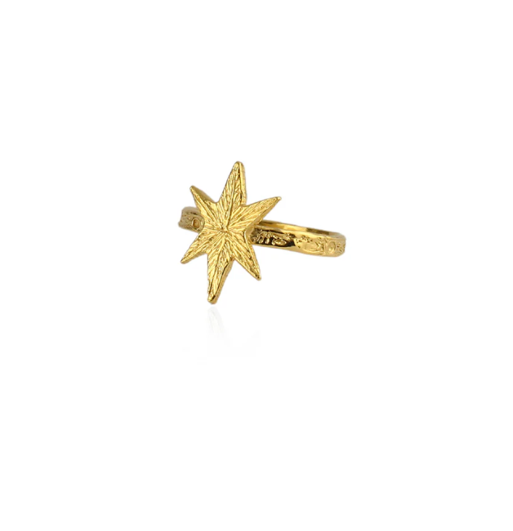 MOMOCREATURA - North star ring gold plated