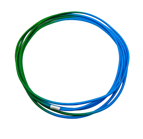 GILLY LANGTON - Superstring necklace - emerald/ pine