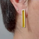 SUZANNE POTTER -  PARALLEL Stud Earrings, Yellow