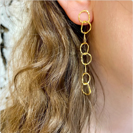 BEA JARENO - Afiok Eight Link Stud Earrings, Sterling Silver (Copy)