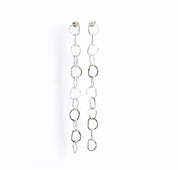 BEA JARENO Afiok 12 links signature textures links studs recycled sterling silver