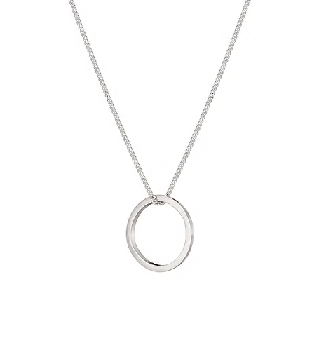 ELIN HORGAN - Small circle necklace, silver