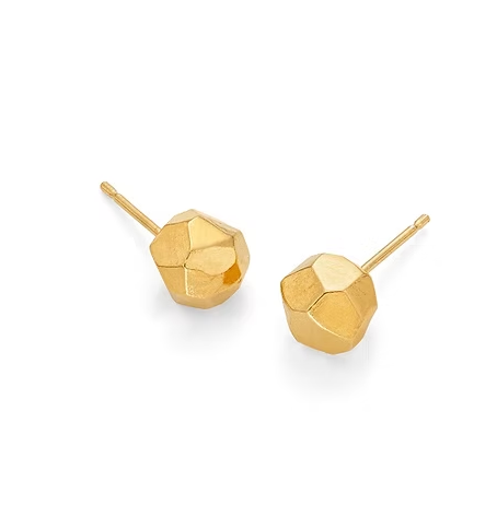 ELIN HORGAN - Meteorite stud earrings, gold plated