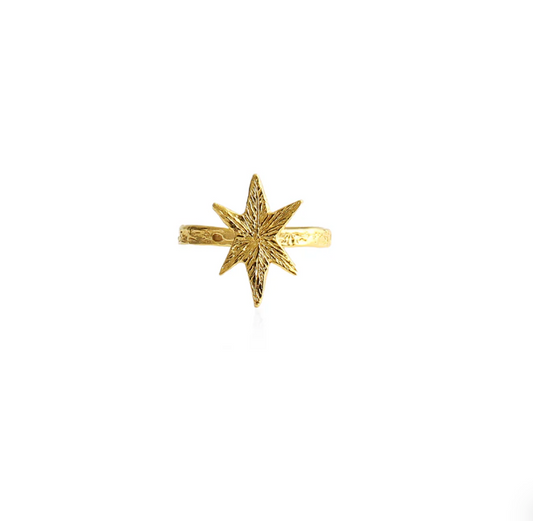 MOMOCREATURA - North star ring gold plated