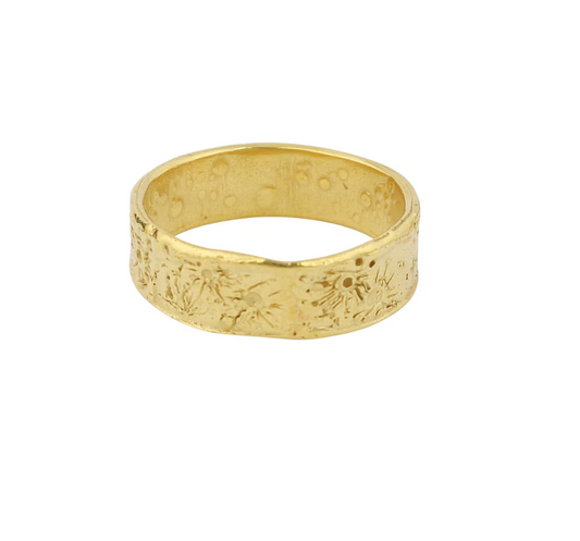 MOMOCREATURA - Moon crater ring 6mm gold vermeil