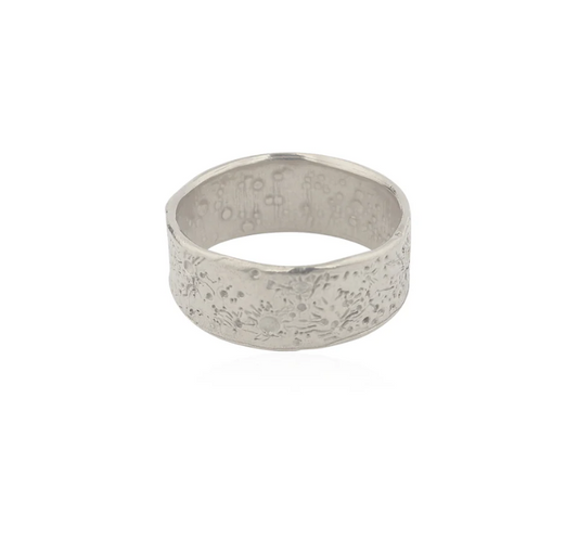 MOMOCREATURA - Moon crater ring 6mm silver