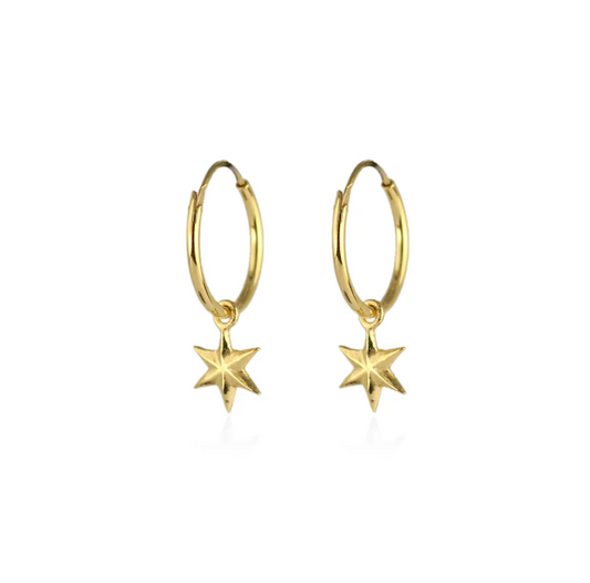MOMOCREATURA - Mini star hoop earrings