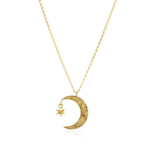 MOMOCREATURA - Crescent moon & star necklace