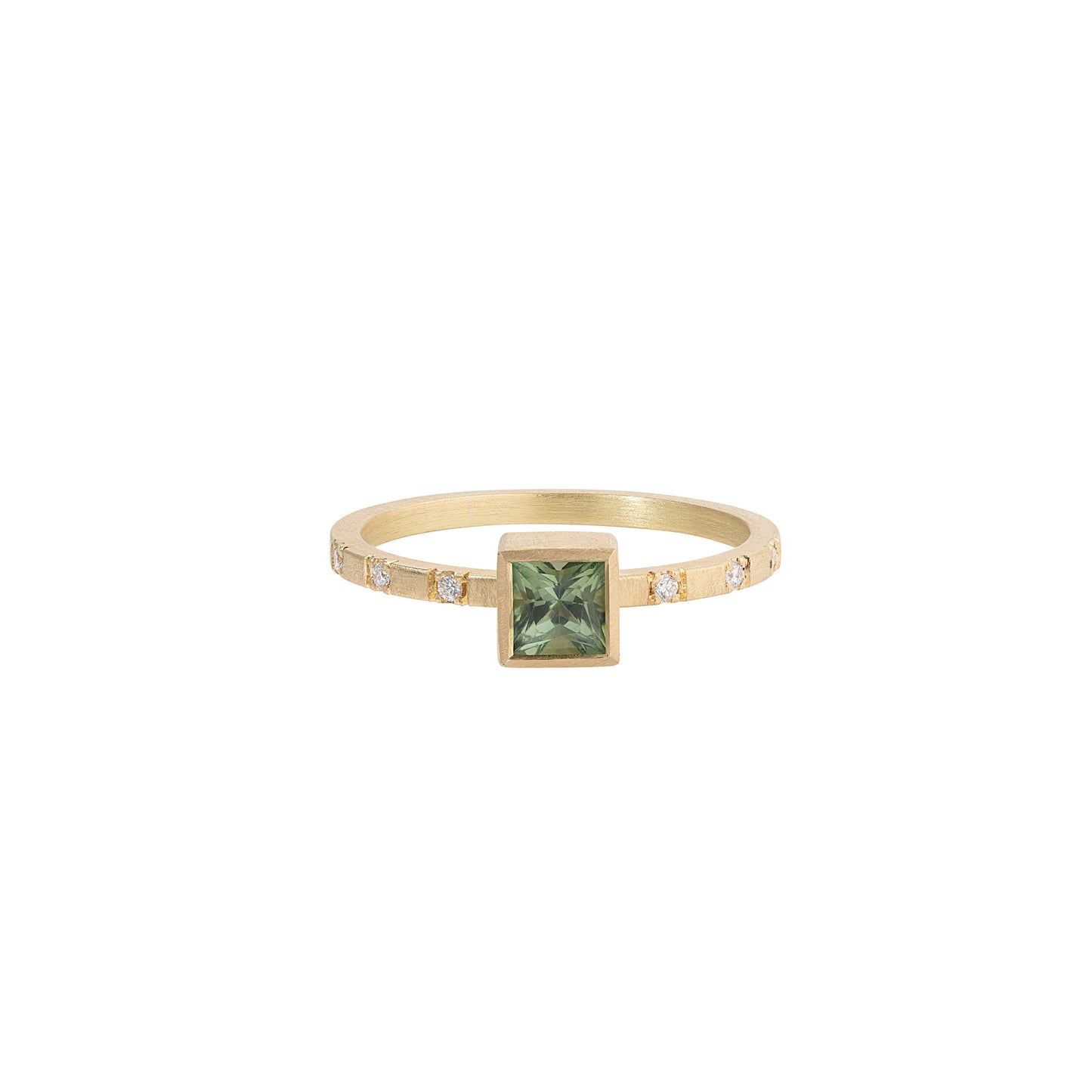 ALMA SOPHIA - Classic Solitaire with Tourmaline & Diamond