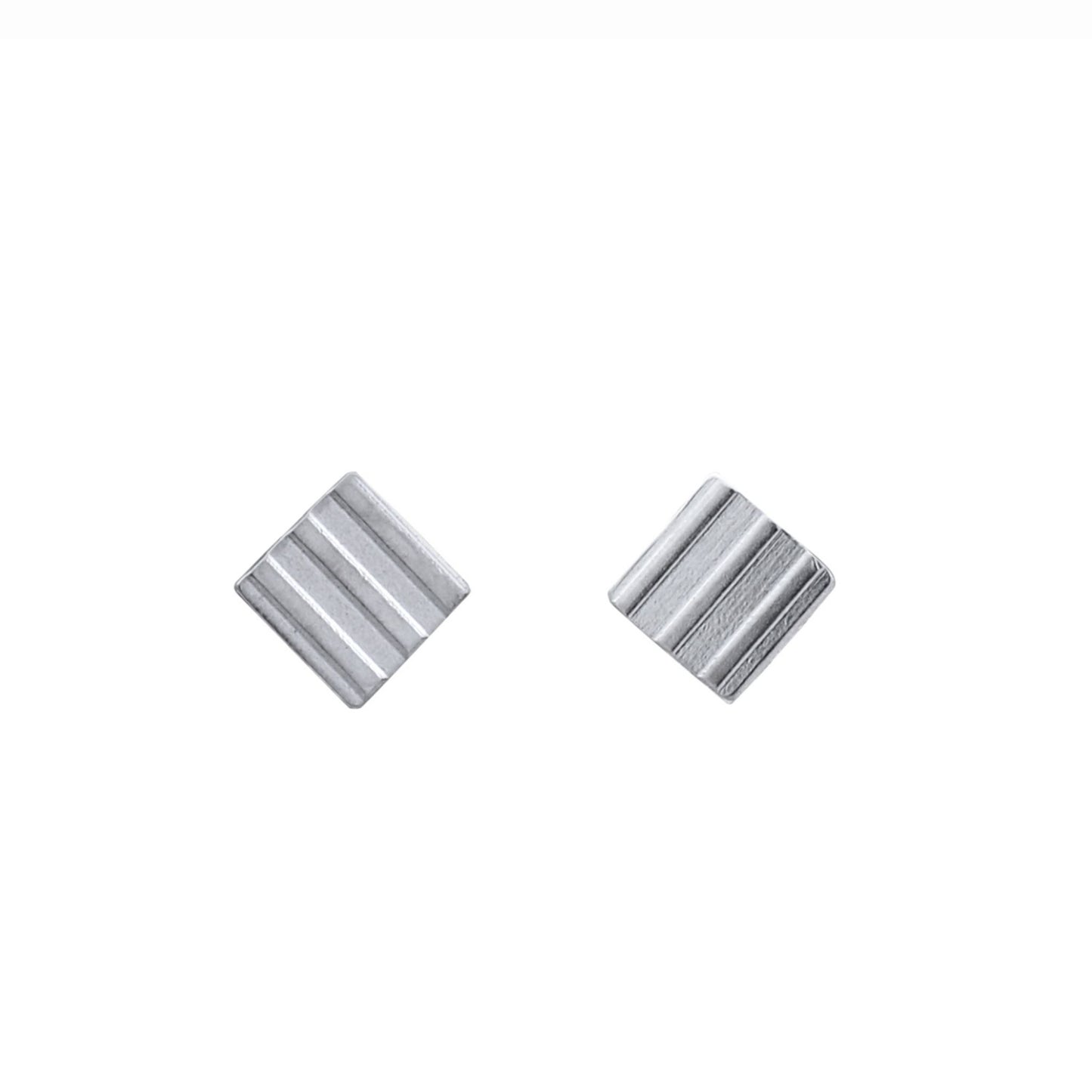 CARA TONKIN -  Metropolis Square Stud Earrings - Silver