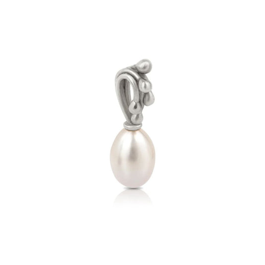 YEN Sterling Silver Bail with Pearl Charm