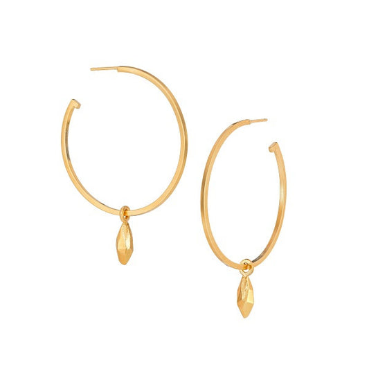 ELIN HORGAN - Large Nova Hoop Earrings, Gold