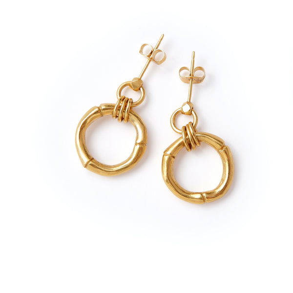 ROSITA BONITA - Bam Boo Ringlet Earrings gold vermeil